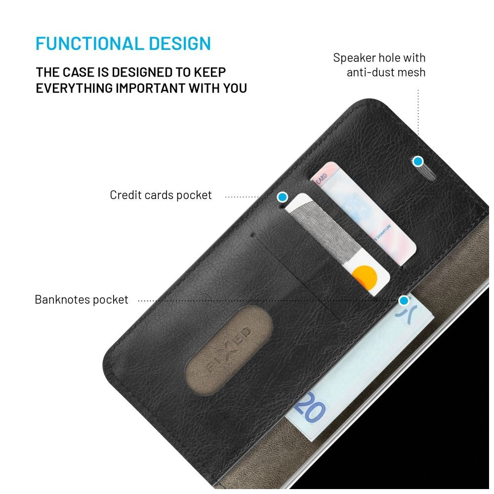 FIXED Coque de téléphone Opus pour Apple iPhone 17 Pro, noir