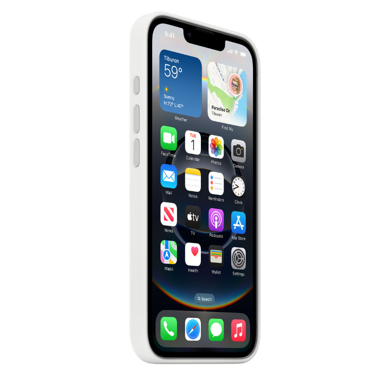 Apple Coque en silicone pour iPhone 16e, blanc