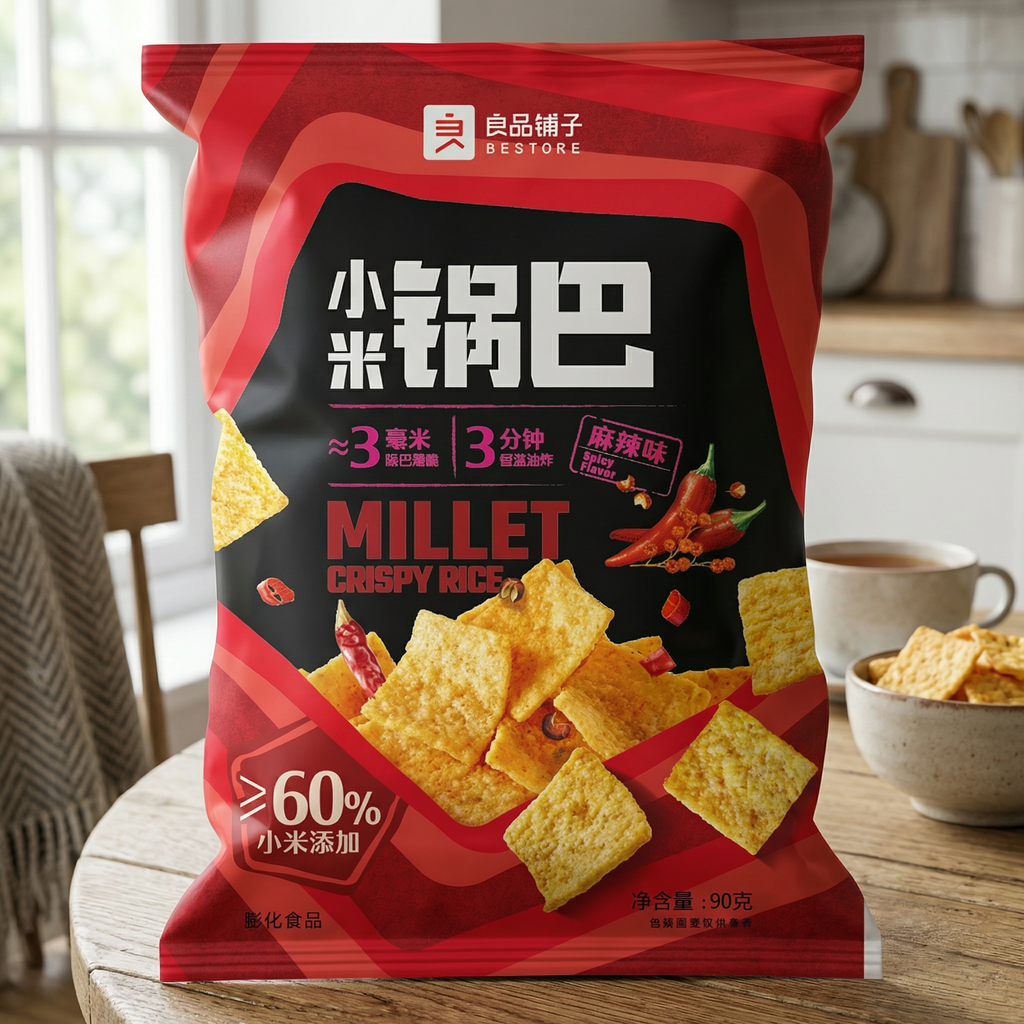 Bestore Snack croustillant au riz saveur épicée 90 g