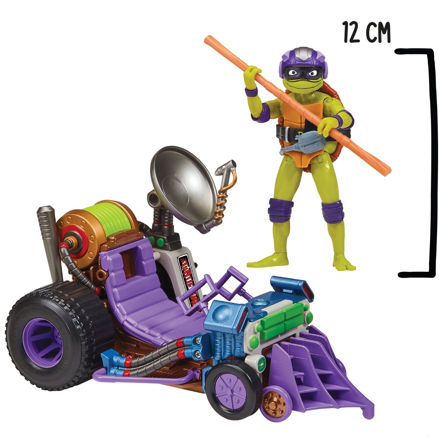 TORTUES NINJA Tortues Ninja, Buggy Véhicule Deluxe, Avec figurine 12 cm, Donatello, Pour les enfants à partir de 4 ans, T02001