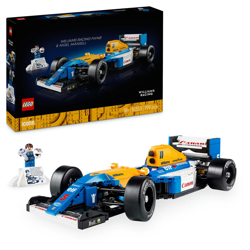LEGO Icons Ensemble de Construction Williams Racing FW14B & Nigel Mansell