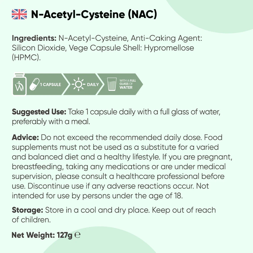WeightWorld N-Acétyl-Cystéine (NAC) 600 mg 180 gélules
