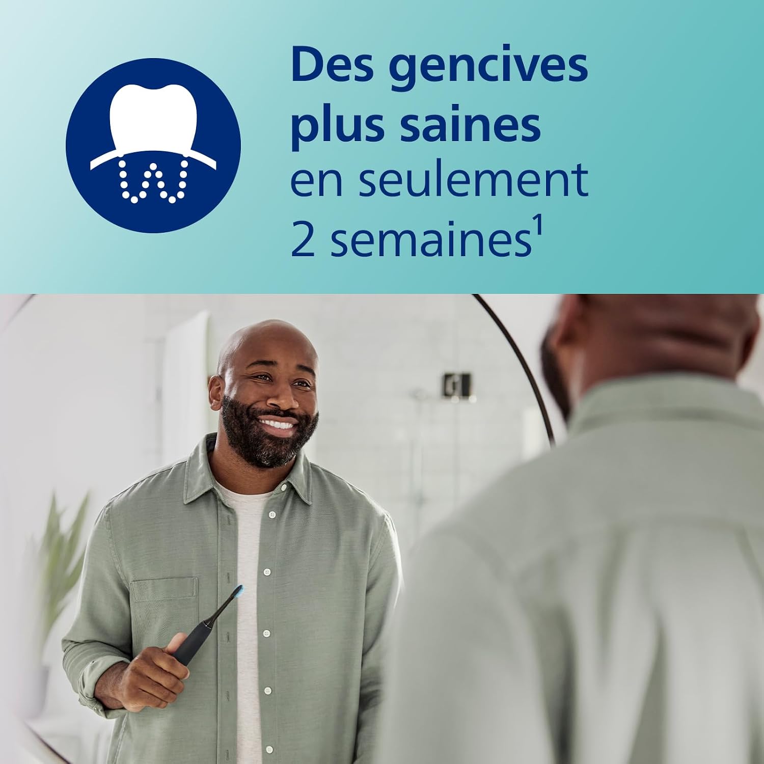 Philips Sonicare ProtectiveClean 5100 HX6851/34 - Brosses à dents électriques avec 3 modes de brossage, capteur de pression, minuterie et étui de voyage, lot de 2, blanc et bleu