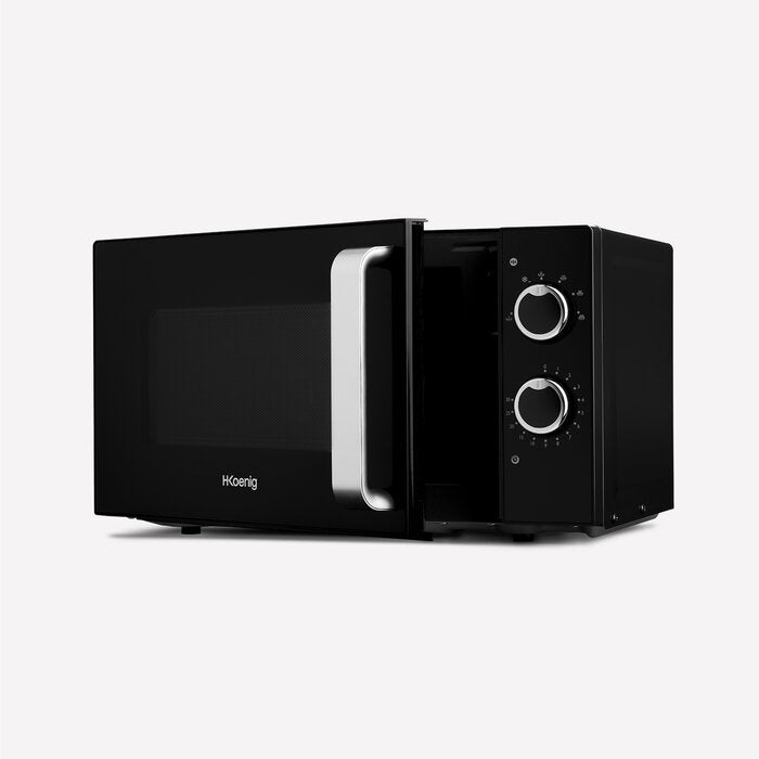 Hkoenig VIO8 Micro-ondes en pose libre - 700 W - Noir et acier inoxydable - 20 L