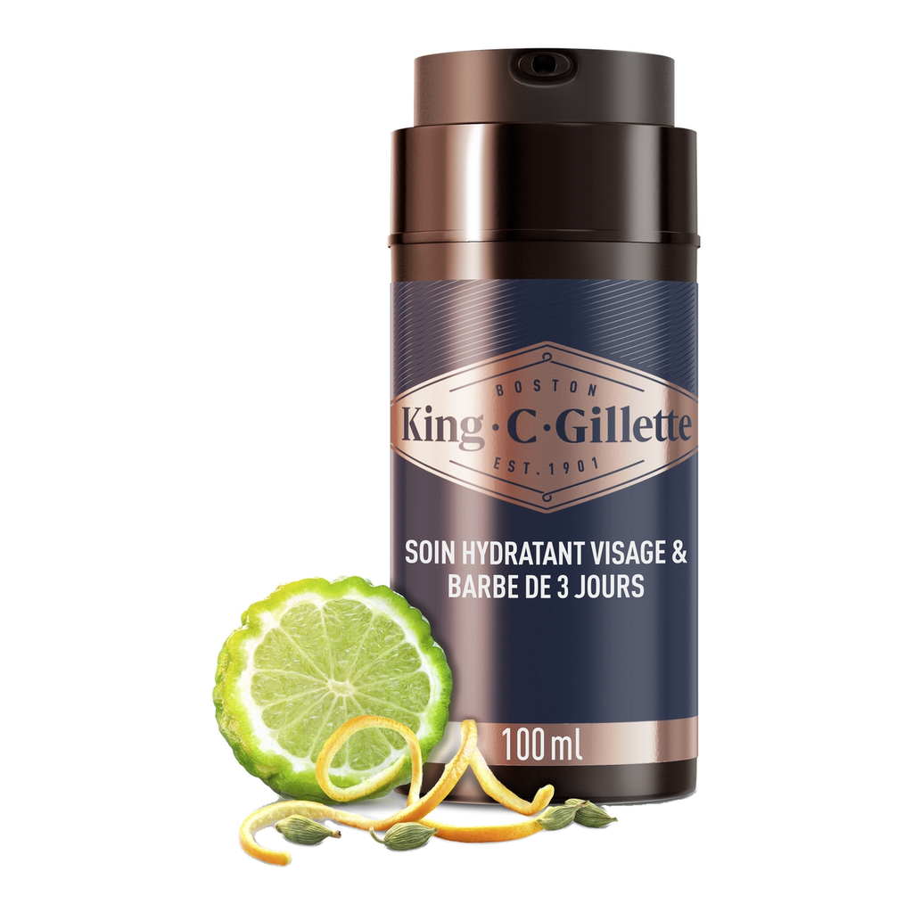KING C GILLETTE Soin hydratant pour le visage et la barbe des hommes - 100 ml