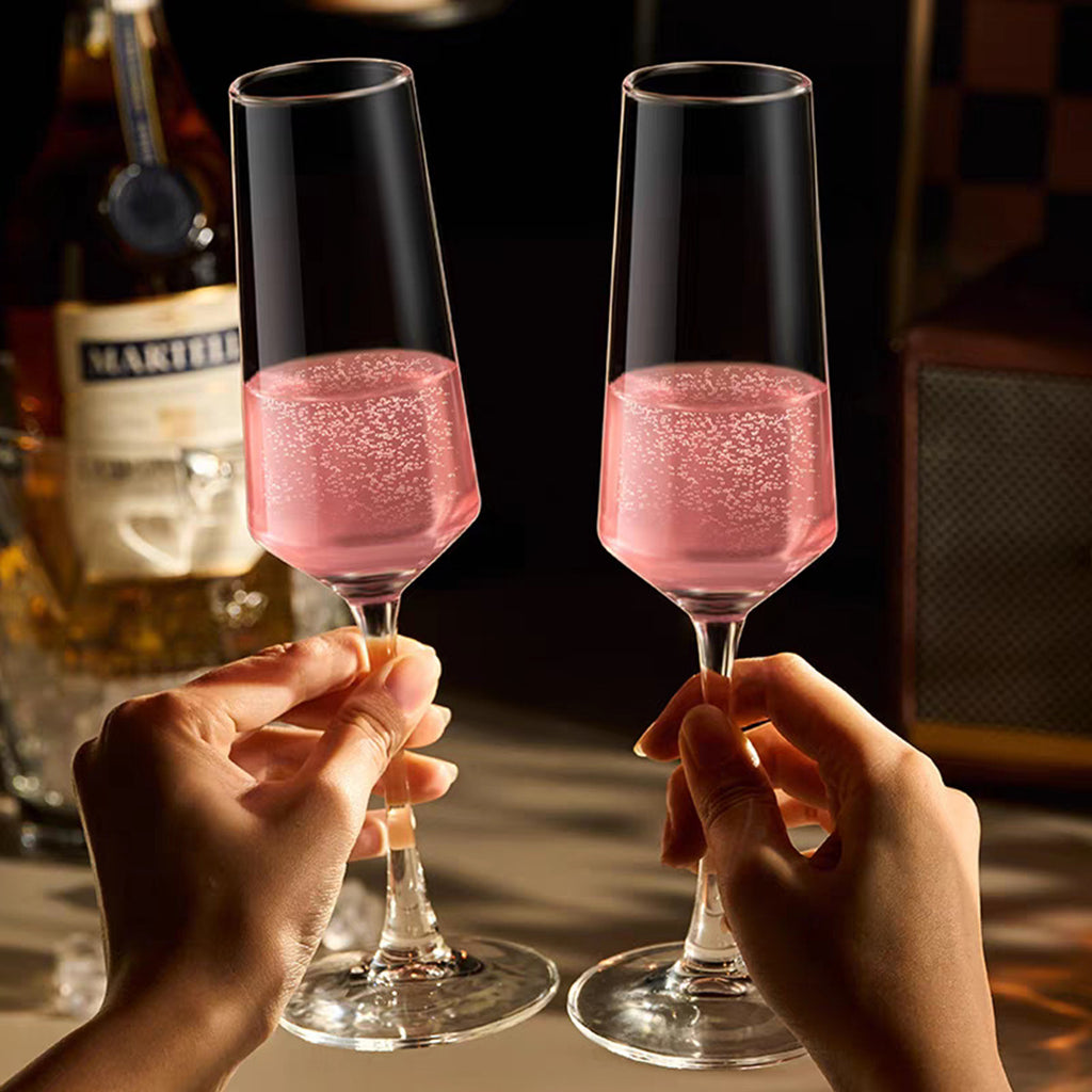 Ju7cer Verre à vin en verre transparent, Adapté aux célébrations, mariages et fêtes, 175 ml, 1 pièce