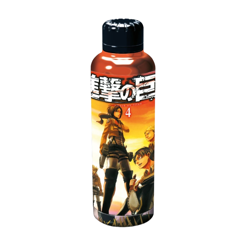 Stor L'Attaque des Titans Bouteille isotherme en acier inoxydable noir - 515 ml