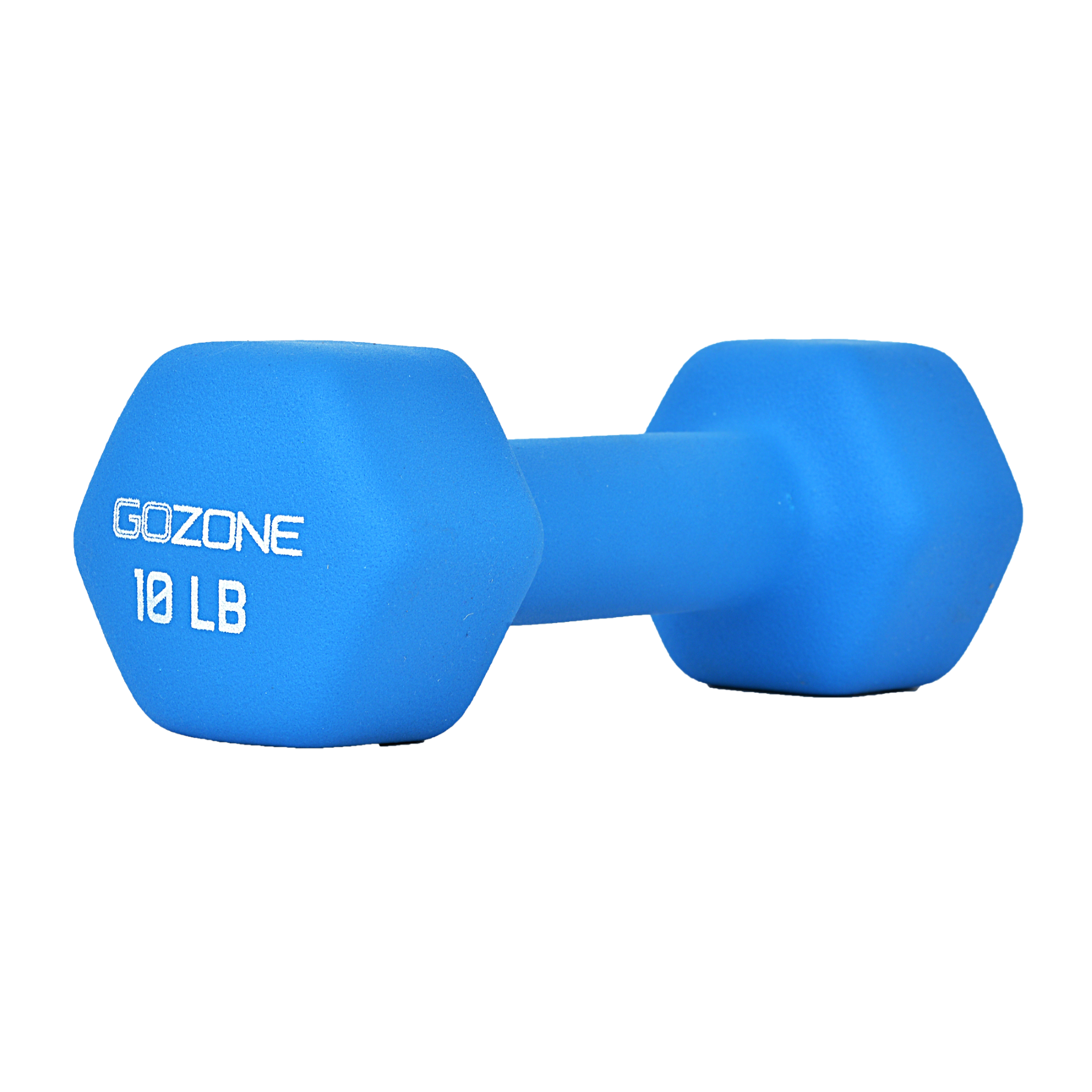 GoZone Haltères hexagonaux en néoprène 10 lb Poignée antidérapante à surface texturée Manche profilé Prise confortable