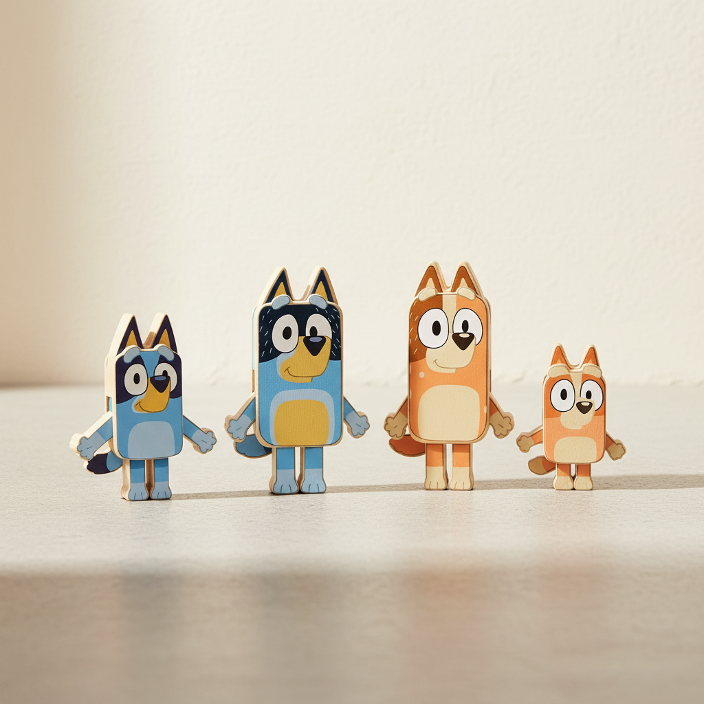 Bluey Figurines en bois, 254C