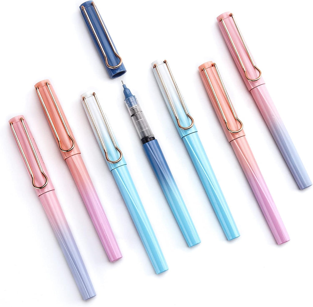 WRITECH Lot de 8 stylos à encre liquide à bille 0,5 mm - Noir