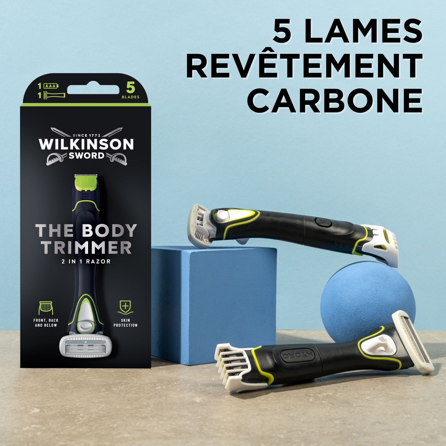 WILKINSON SWORD The Body Trimmer - Lames de Rasoir Tondeuse Corps & Intime Homme - x 3