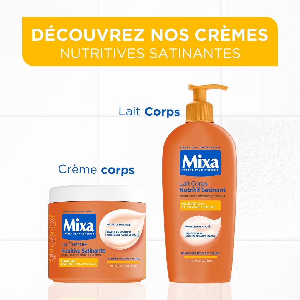Mixa Crème Hydratante Anti-Mat Beurre de Cacao Karité 400 ml