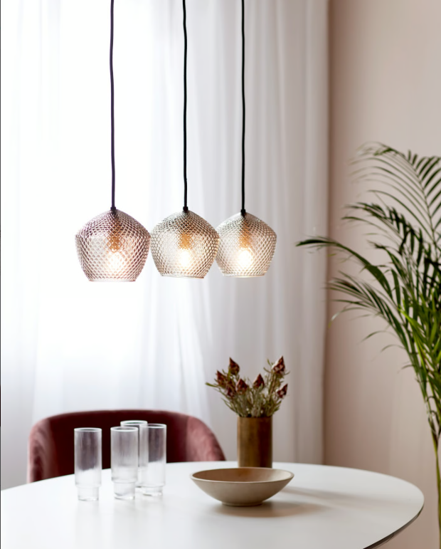 Suspension ORBIFORM 3-Spot verre et métal laiton IP20 E14 - Nordlux, Intérieur