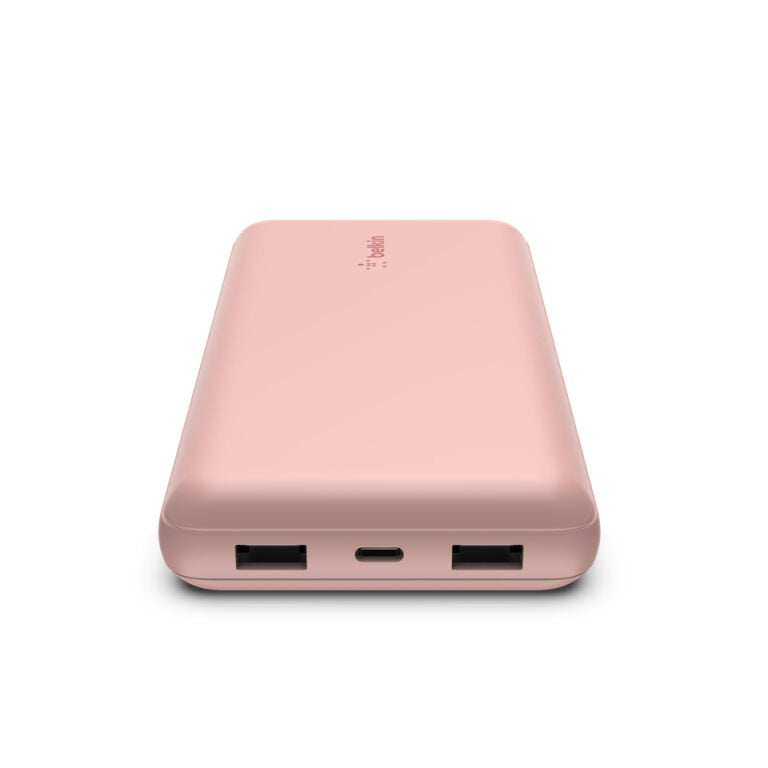 Belkin BOOST CHARGE™ Batterie externe 20 000 mAh avec ports USB-A et USB-C, 15 W - Or rose