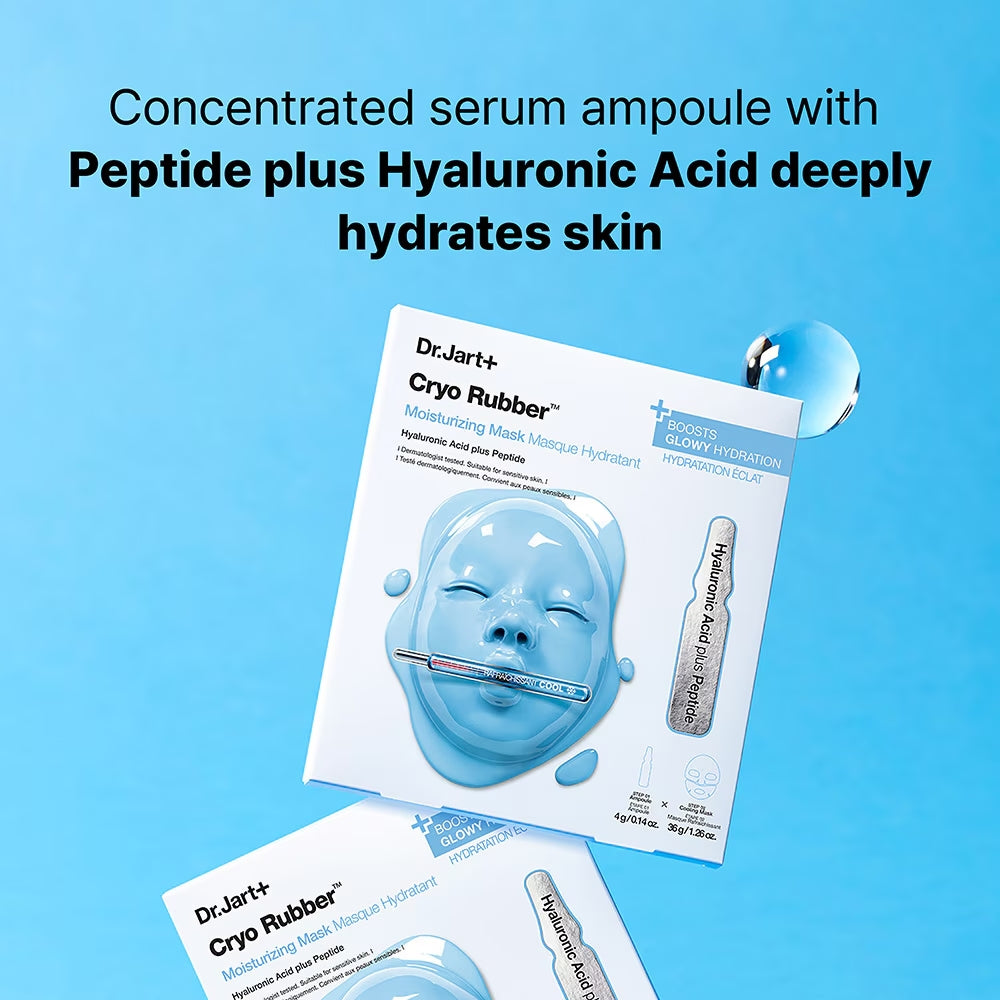 Dr.Jart+ Cryo Rubber Masque hydratant visage à l’acide hyaluronique - 4 g + 40 g