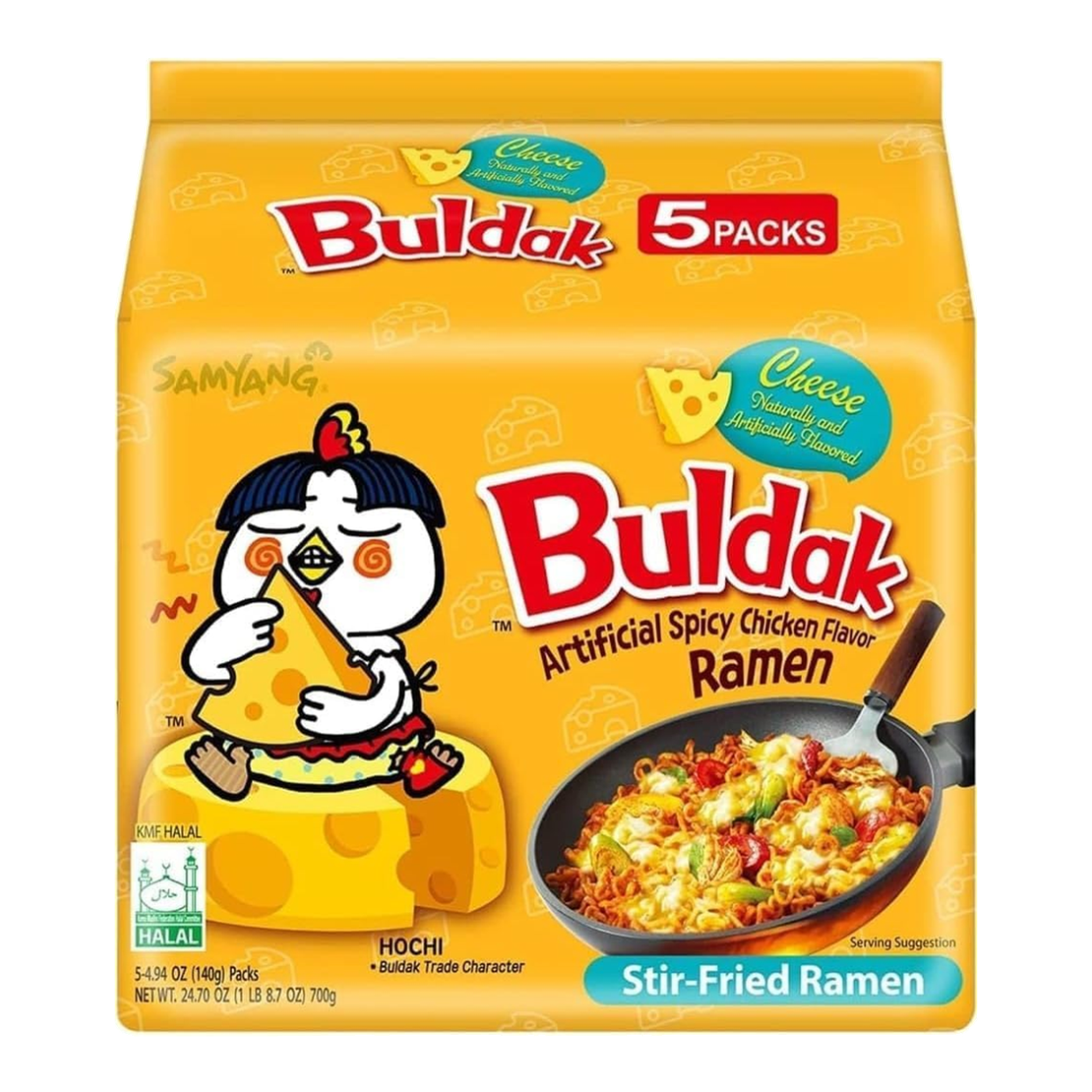 Samyang Buldak Ramen au poulet épicé saveur fromage (lot de 5)