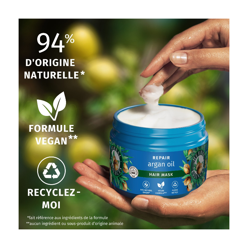 HERBAL ESSENCES Masque capillaire à l'huile d'argan-500 ml