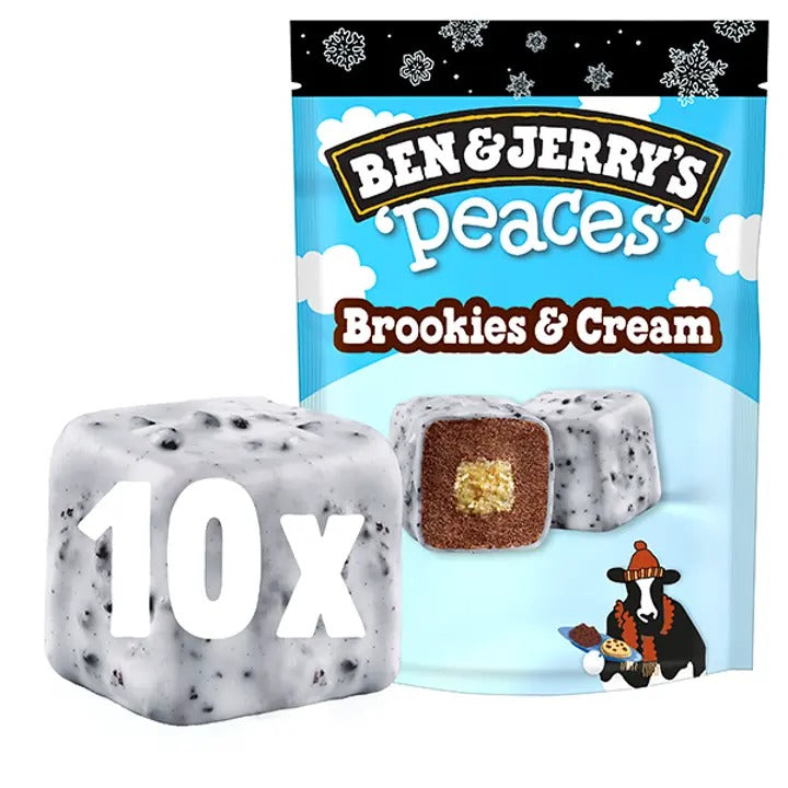 BEN & JERRY'S Bouchées glacées Brookie & Cream 150g