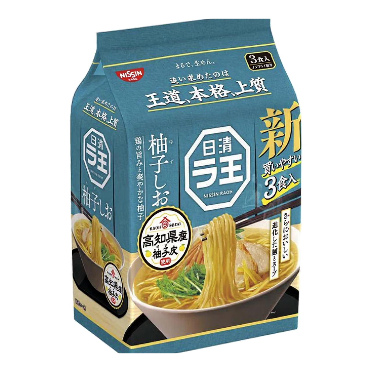 Nissin RAOH Ramen Saveur Yuzu & Sel - Pack 3 portions - 279 g