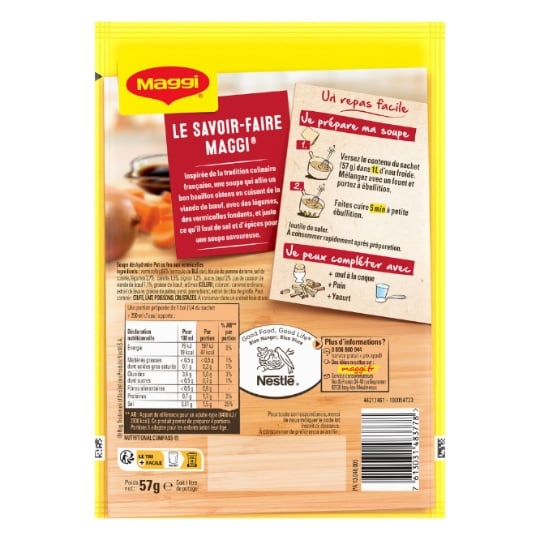Maggi Soupe Déshydratée Bœuf Vermicelles Carottes 57g