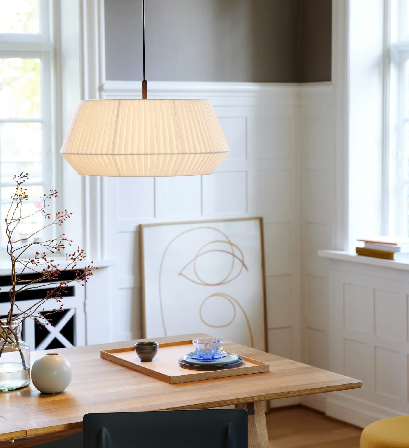 Suspension DICTE 53 textile blanc IP20 E27 - Nordlux, Intérieur