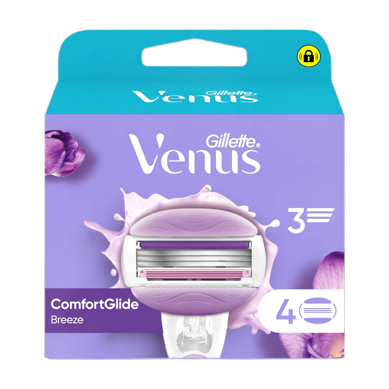 GILLETTE VENUS ComfortGlide Breeze - Recharges De Lames De Rasoir - 4 Unités