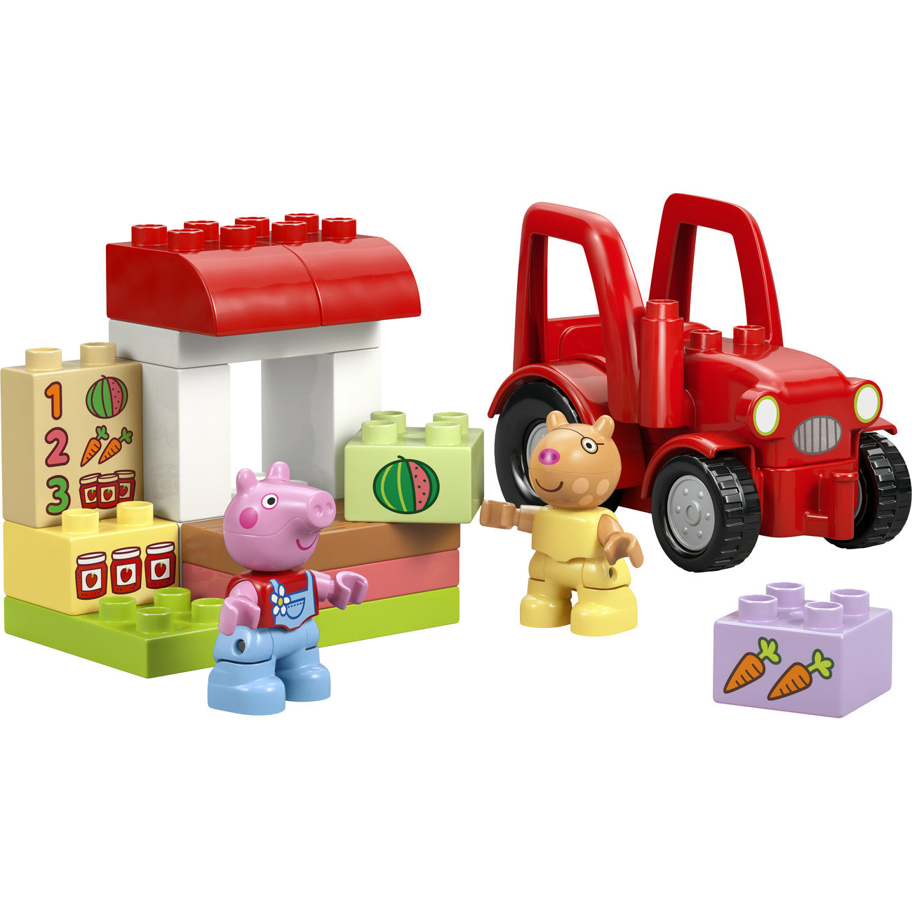 LEGO DUPLO Tracteur et stand de marché de Peppa Pig 10468 Set de jouets de construction pour tout-petits
