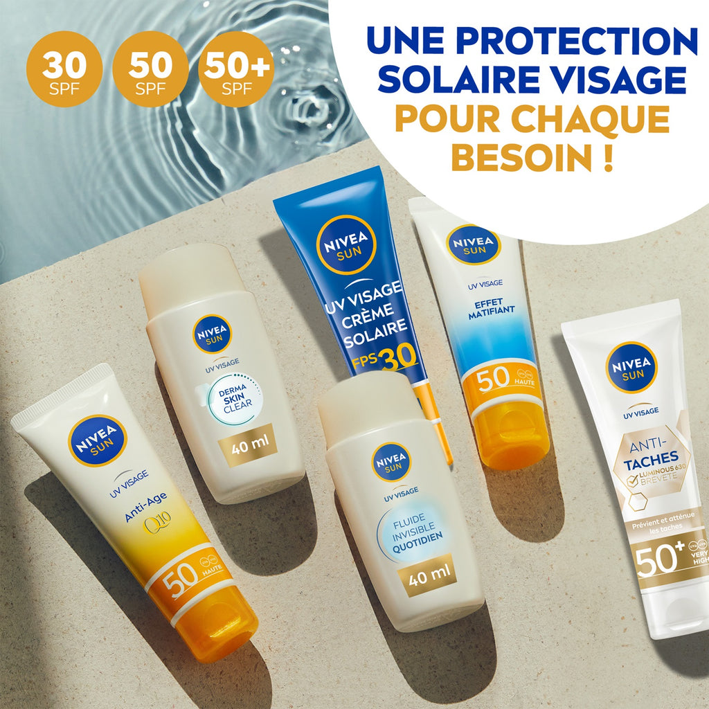 NIVEA SUN Derma Skin Clear Fluide UV visage SPF 50+ - 40 ml