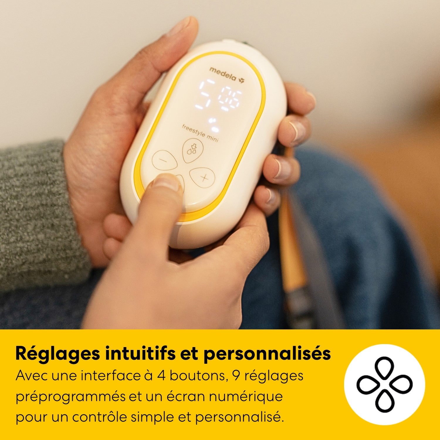 MEDELA Freestyle Mini Hands-Free Classic - Tire-lait électrique double, coquille 24 mm