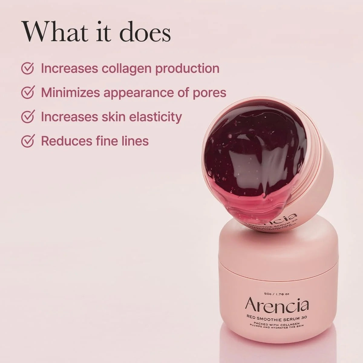 Arencia Masque Sérum Visage Nuit Smoothie Rouge - 50 g