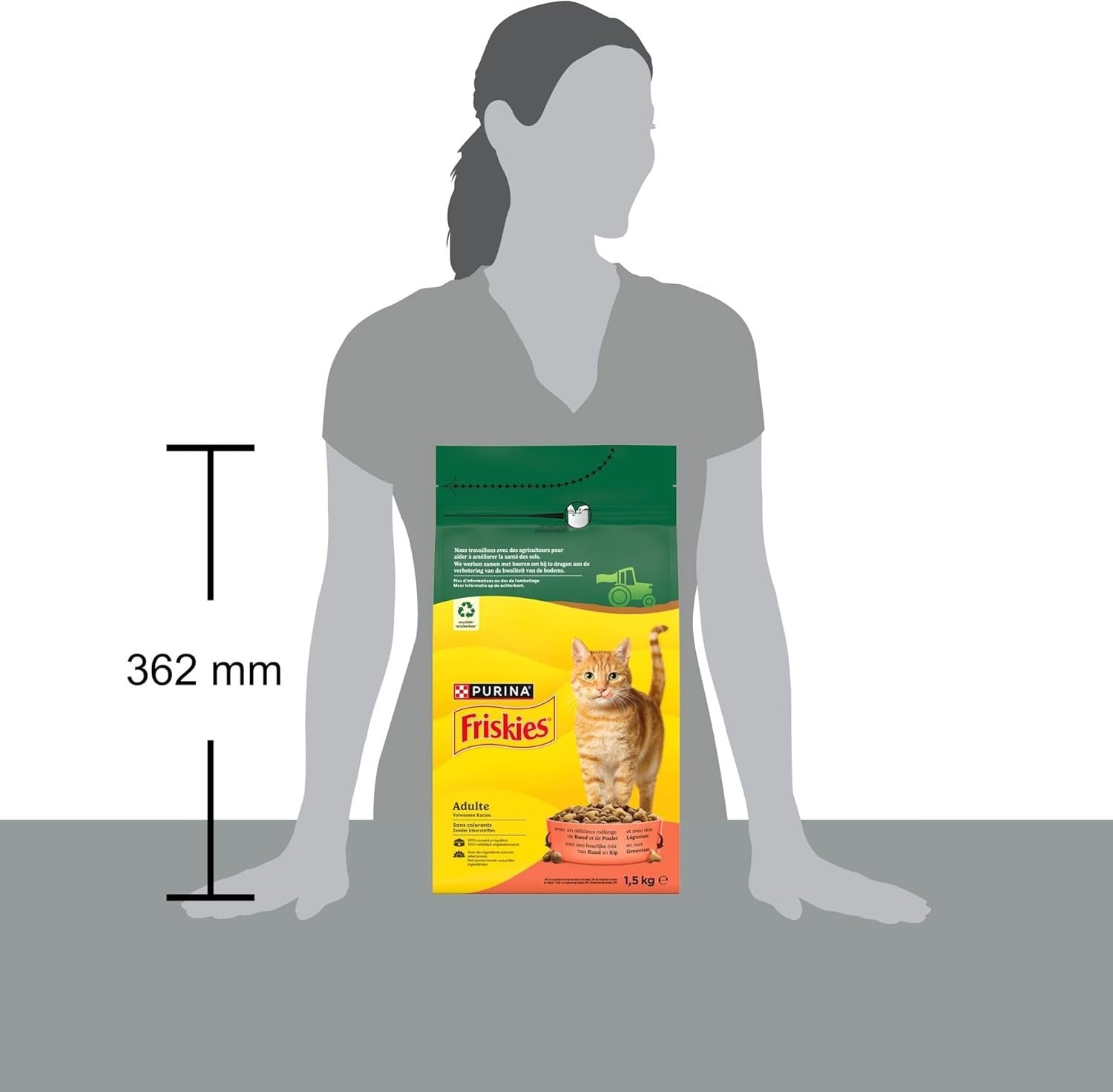 Friskies 5 Promesses Croquettes pour Chat Adulte d'Intérieur - 1,5 kg