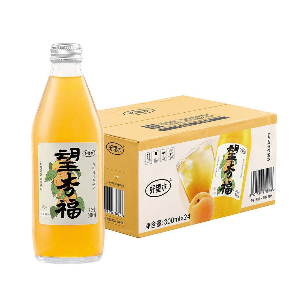 Hope water Boisson pétillante au jus d'abricot 300 ml × 24
