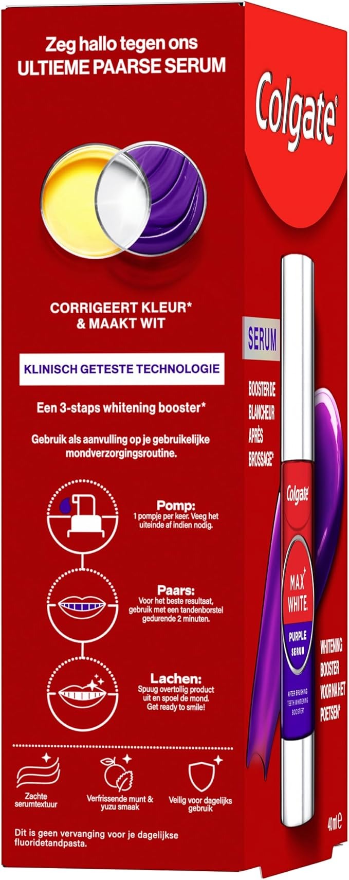 COLGATE Dentifrice Max White Toner Violet - 40 ml