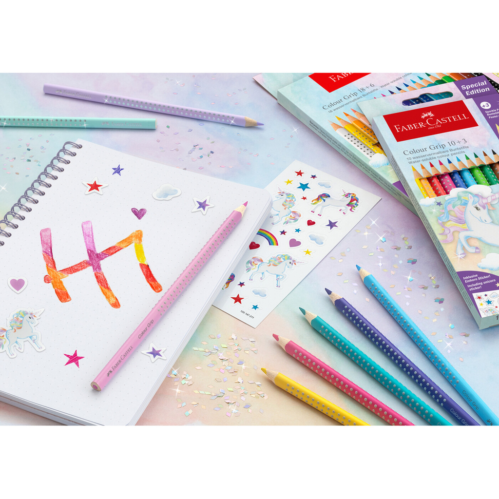 FABER-CASTELL Colour Grip Licorne Lot de 24 crayons de couleur