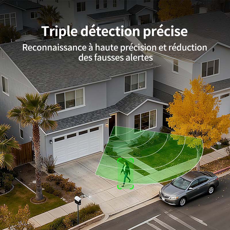 UNIVIEW youkey DB312 Caméra de Sonnette Vidéo Sans Fil Double Caméra avec Sonnerie - 2K Vision Nocturne en Couleur - Batterie 6400 mAh - Wi‑Fi 6 2,4/5 GHz - Détection Radar + PIR