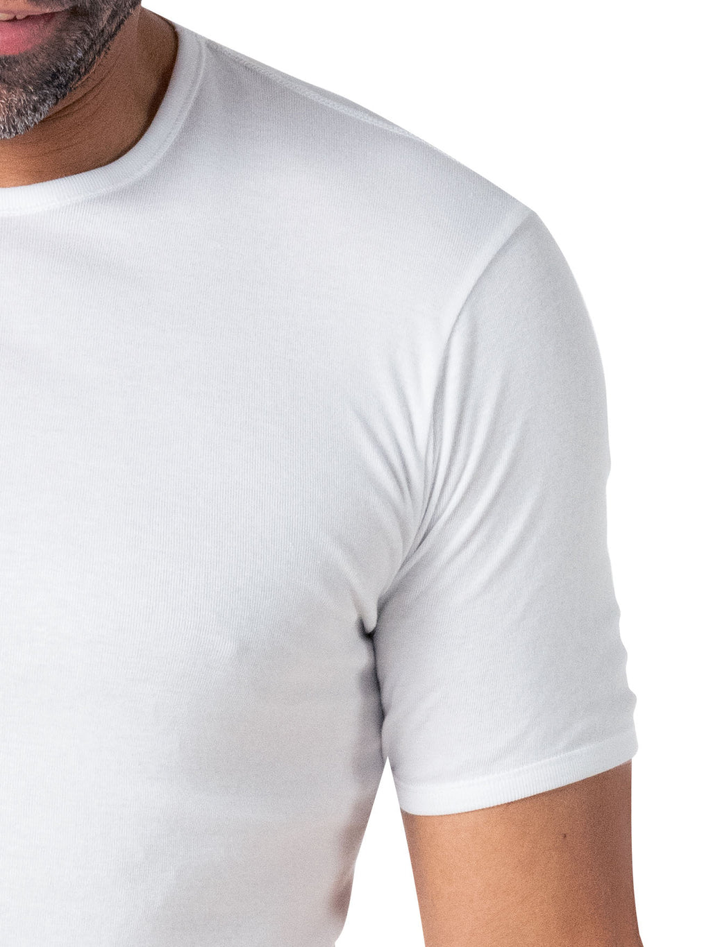 EMINENCE T-shirt à col rond coton pur premium, blanc, M
