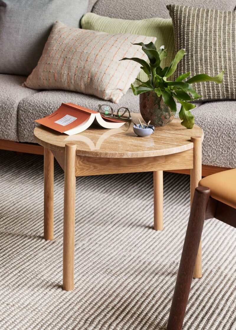Hübsch Ori Housse de coussin - Olive/beige