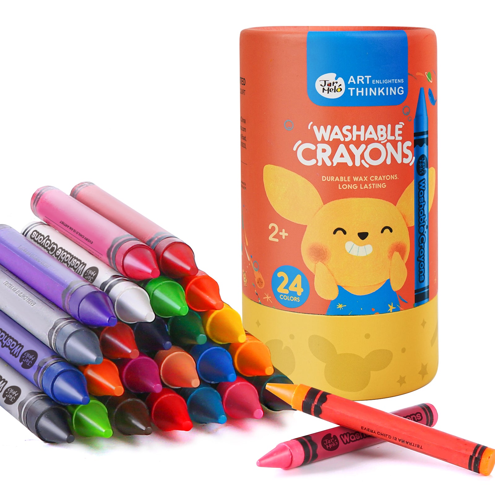 Jar Melo Crayons de cire lavables - 24 couleurs