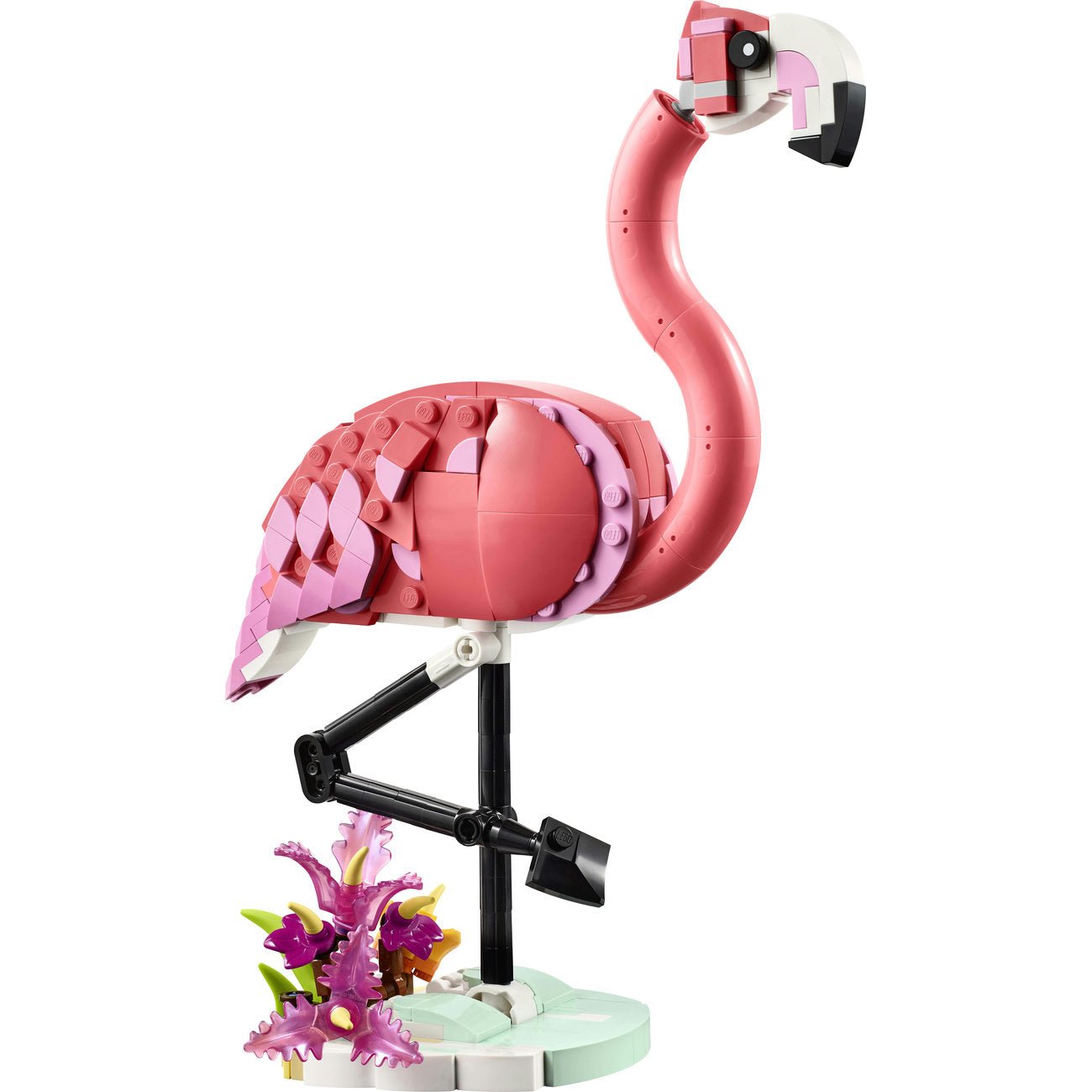 LEGO Creator 3 en 1 Ensemble de Construction Animaux Sauvages 31170 – Flamant Rose, Perruche Rose, Axolotl Rose (288 Pièces)