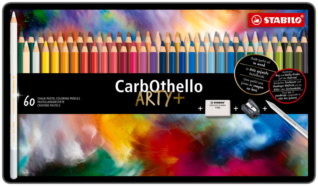 STABILO CarbOthello ARTY+ Boîte métal de 60 crayons-craie pastel