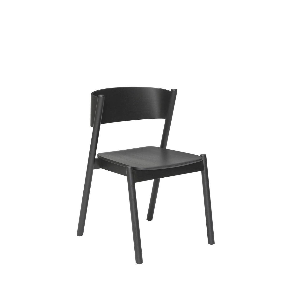 HUBSCH Oblique Chaise de salle à manger - Noir