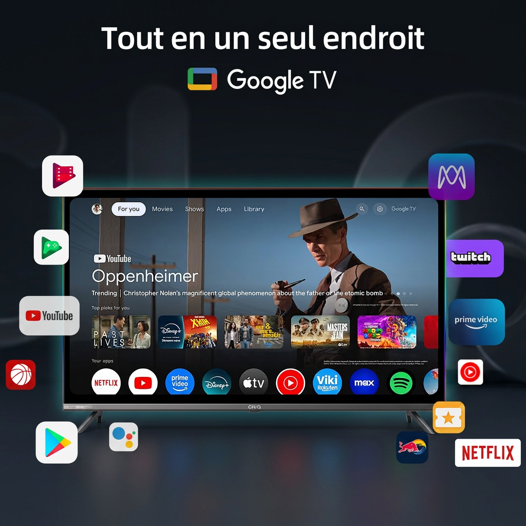 CHiQ QLED Pro TV L40QM10E 40 pouces Full HD Google TV