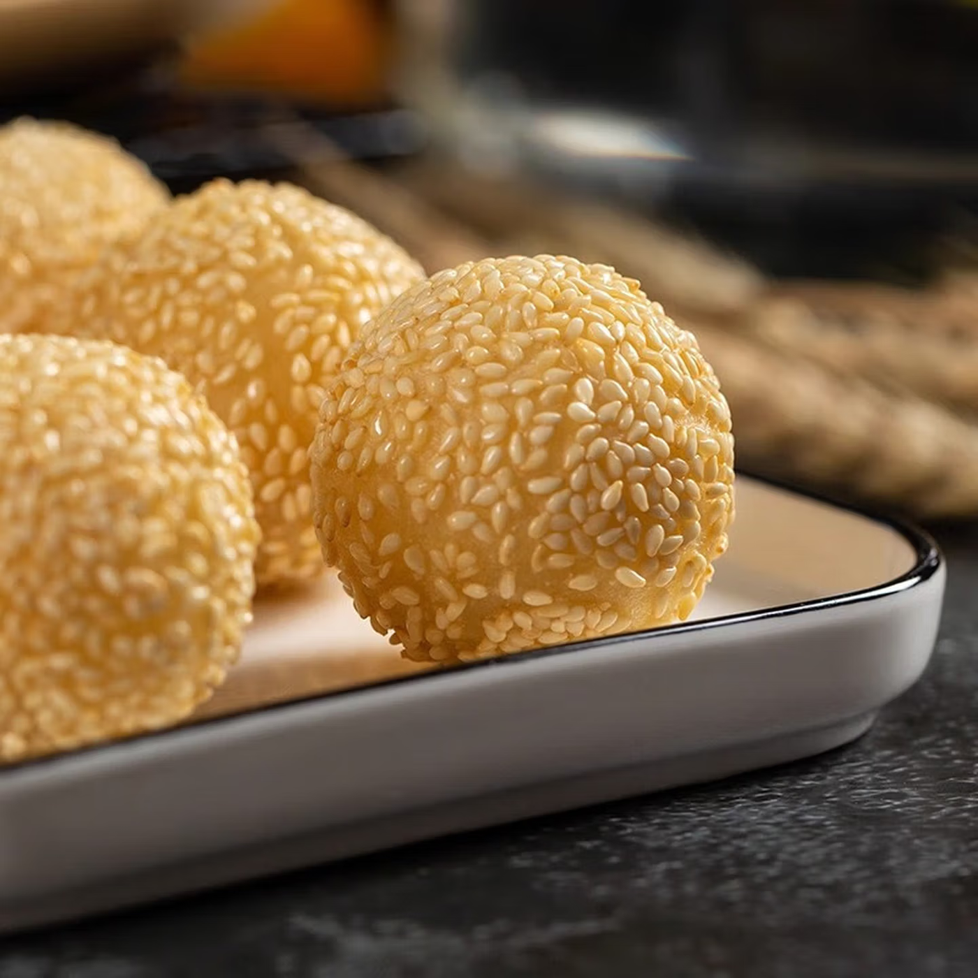 MENG FU Boules de sésame aux haricots rouges - 400 g