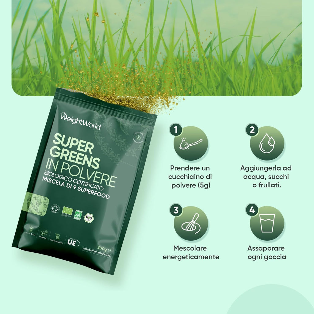 WeightWorld Super verts bio en poudre 200 g