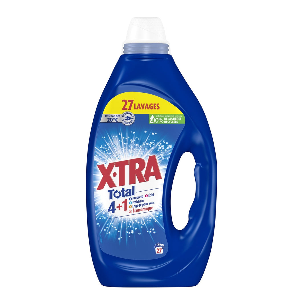 X-TRA Total 4+1 Lessive Liquide Tous Textiles 1 215 L (27 Lavages)