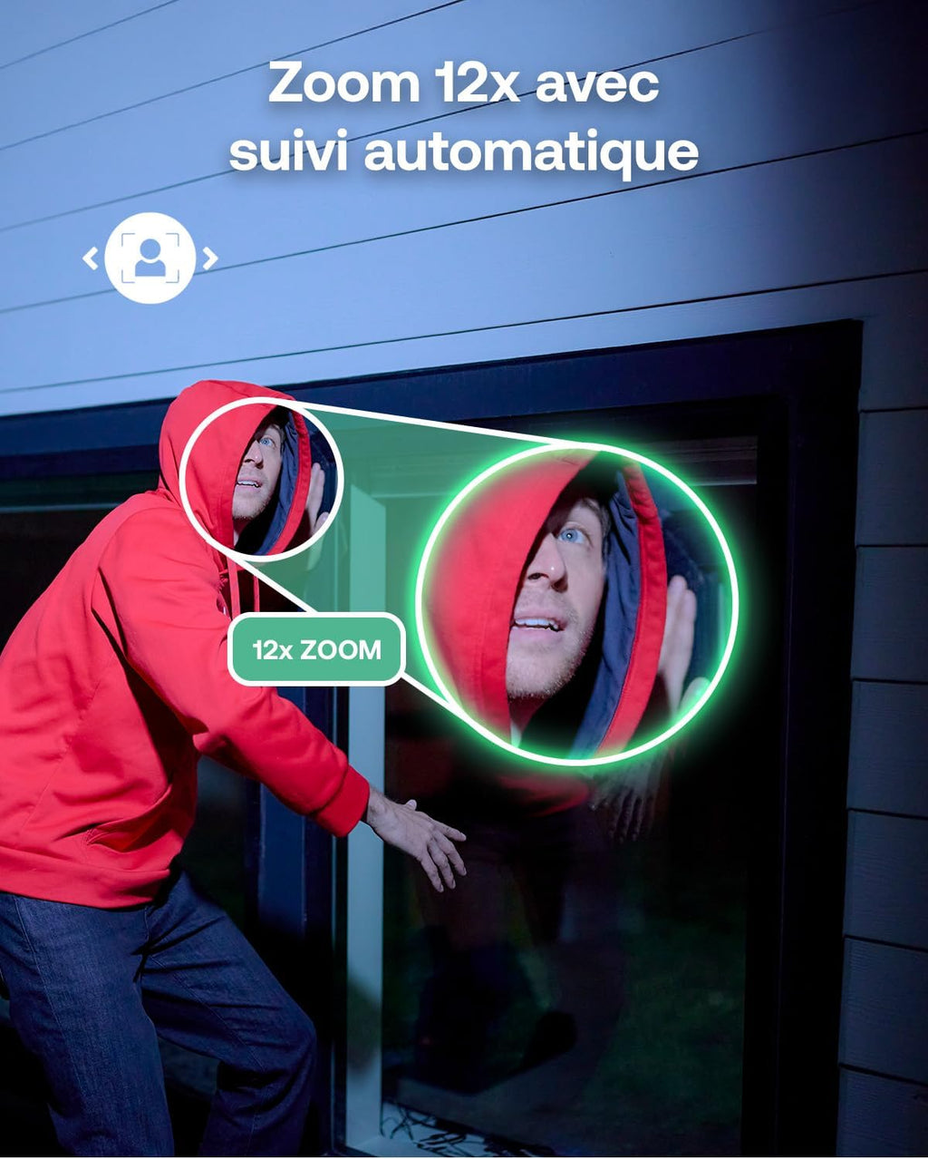 Arlo VMC4370P-100EUS Caméra de Sécurité extérieure Pro 6 2K+ WiFi, Kit de 3 caméras Blanc