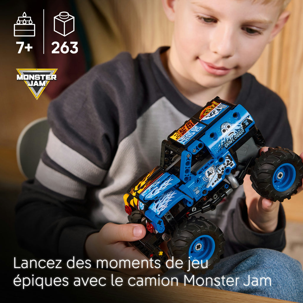 LEGO Technic 42219 Monster Jam™ Grave Digger™ - Feu et glace