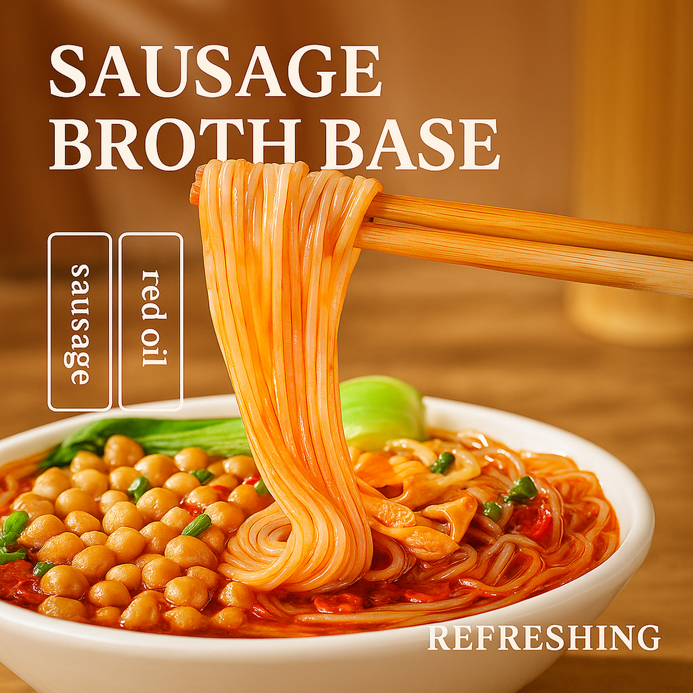 Bai Jia Nouilles saveur tripes de porc épicées, 5 paquets, 540 g