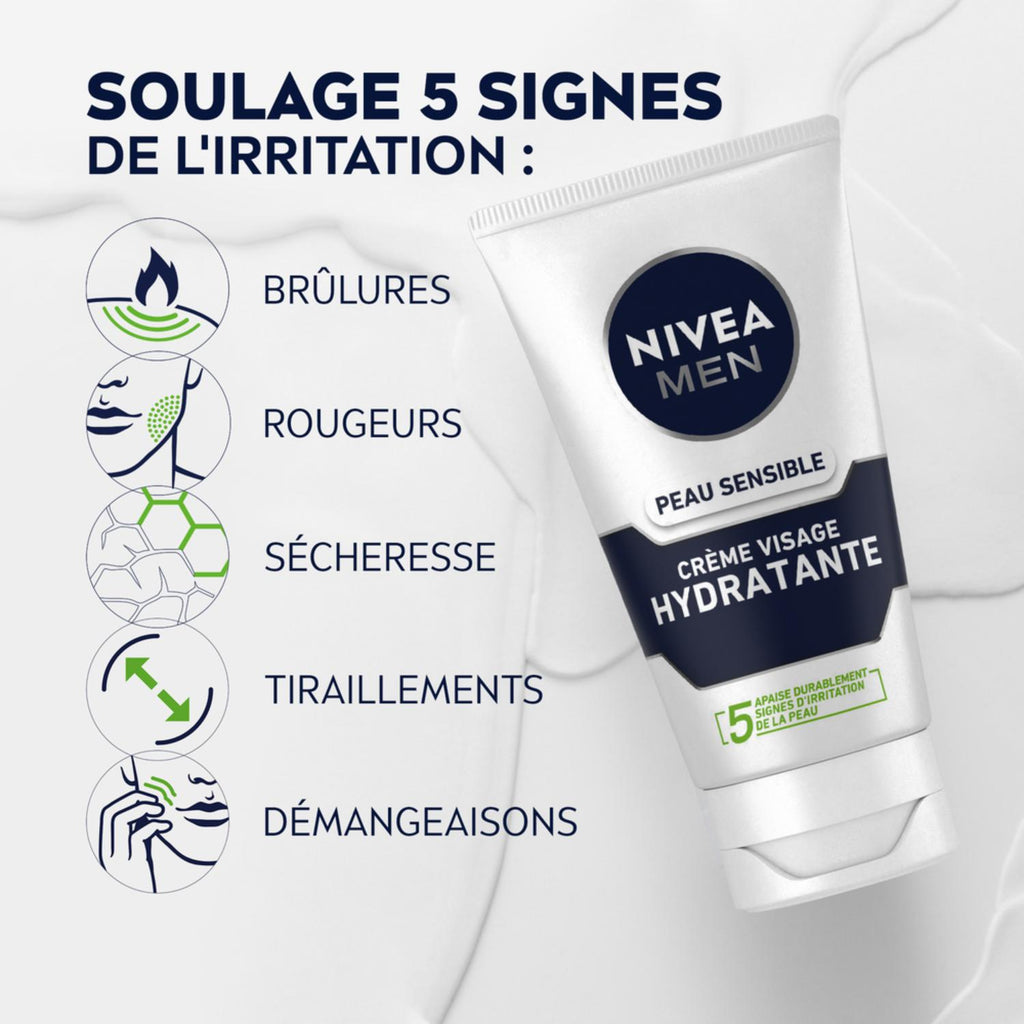 NIVEA MEN Sensitive Visage Crème Hydratante 75ml