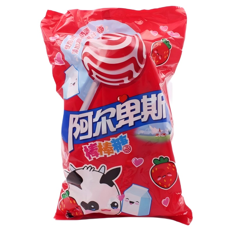 Alpenliebe Sucettes au lait fraise 200 g